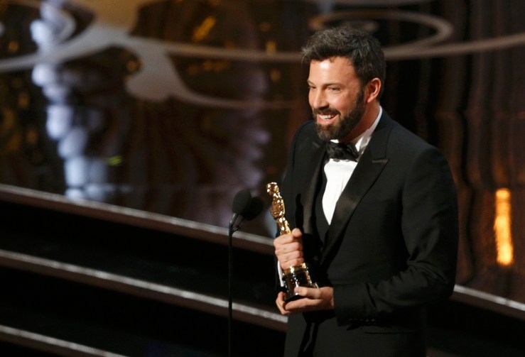 Director and producer Ben Affleck accepts the Oscar for best picture for "Argo" at the 85th Academy Awards in Hollywood
