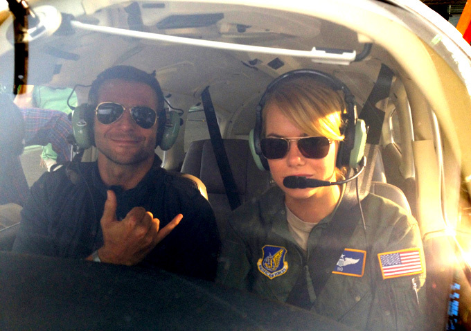 Emma Stone Bradley Cooper in Cameron Crowe New