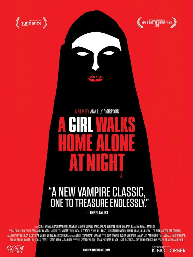 A girl walks home alone at night poster