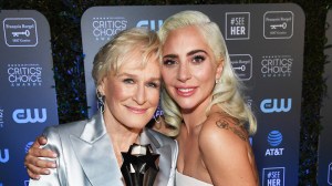 SANTA MONICA, CA - JANUARY 13: Glenn Close (L), winner of Best Actress for 'The Wife,' and Lady Gaga, winner of Best Actress for 'A Star Is Born,' attend the 24th annual Critics' Choice Awards at Barker Hangar on January 13, 2019 in Santa Monica, California. (Photo by Kevin Mazur/Getty Images for The Critics' Choice Awards)